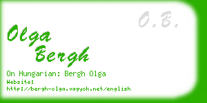 olga bergh business card